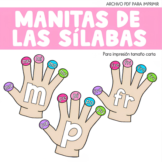 Manitos de las sílabas 👩🏻‍🏫